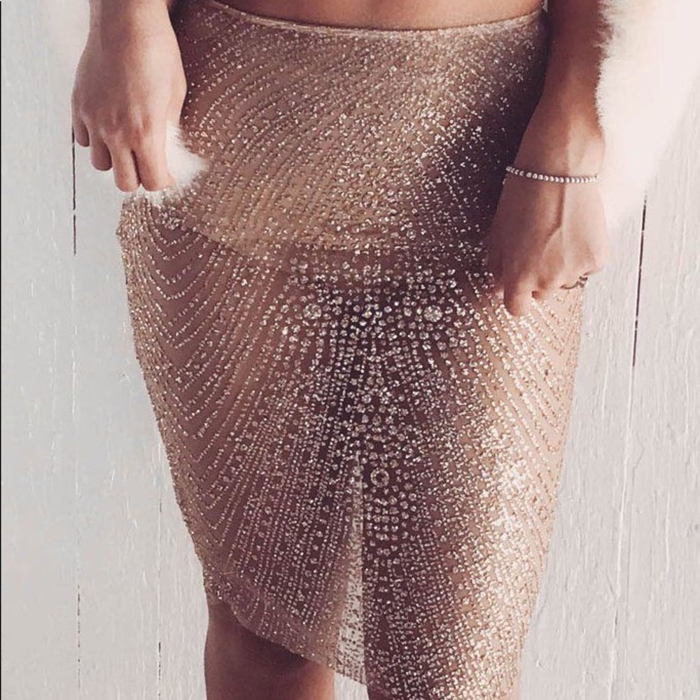 Rose Gold Glitter Sheer skirt